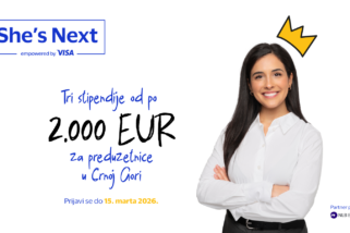 Otvoren She’s Next 2026 finansijski konkurs – Tri stipendije od 2.000 EUR za preduzetnice u Crnoj Gori
